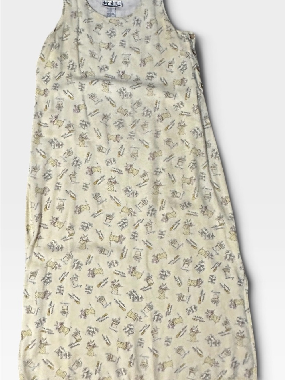 Sheri Martin Cream Printed Maxi Dress